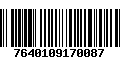 Código de Barras 7640109170087