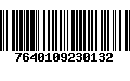 Código de Barras 7640109230132