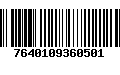 Código de Barras 7640109360501