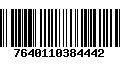 Código de Barras 7640110384442