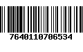 Código de Barras 7640110706534