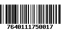 Código de Barras 7640111750017