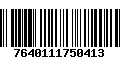 Código de Barras 7640111750413