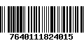 Código de Barras 7640111824015