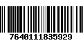 Código de Barras 7640111835929