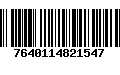 Código de Barras 7640114821547