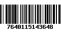 Código de Barras 7640115143648