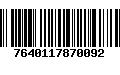 Código de Barras 7640117870092