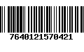 Código de Barras 7640121570421