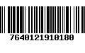 Código de Barras 7640121910180