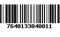 Código de Barras 7640133040011