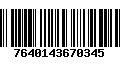 Código de Barras 7640143670345