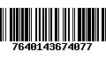 Código de Barras 7640143674077