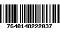 Código de Barras 7640148222037