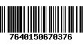 Código de Barras 7640150670376