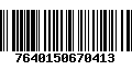 Código de Barras 7640150670413