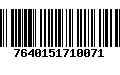 Código de Barras 7640151710071