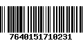 Código de Barras 7640151710231