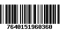 Código de Barras 7640151960360