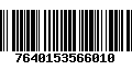 Código de Barras 7640153566010