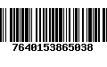 Código de Barras 7640153865038