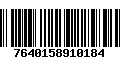 Código de Barras 7640158910184