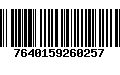 Código de Barras 7640159260257