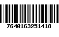 Código de Barras 7640163251418