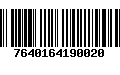 Código de Barras 7640164190020