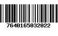 Código de Barras 7640165032022