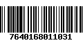 Código de Barras 7640168011031