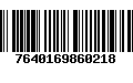 Código de Barras 7640169860218