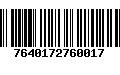 Código de Barras 7640172760017