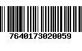 Código de Barras 7640173020059