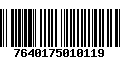 Código de Barras 7640175010119