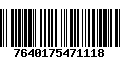 Código de Barras 7640175471118