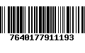 Código de Barras 7640177911193