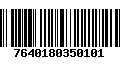 Código de Barras 7640180350101