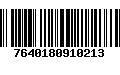 Código de Barras 7640180910213