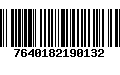 Código de Barras 7640182190132