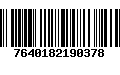 Código de Barras 7640182190378