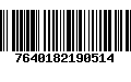 Código de Barras 7640182190514