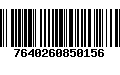 Código de Barras 7640260850156