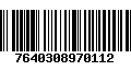 Código de Barras 7640308970112