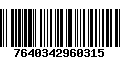 Código de Barras 7640342960315