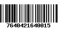 Código de Barras 7640421640015