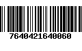 Código de Barras 7640421640060