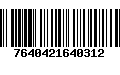 Código de Barras 7640421640312