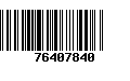 Código de Barras 76407840