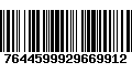 Código de Barras 7644599929669912